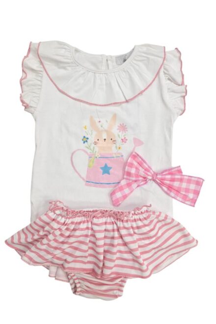 Conjunto braguita conejo rayas