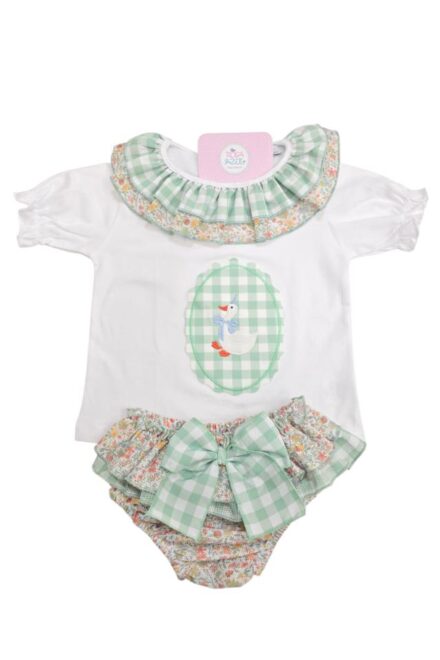 Conjunto braguita pato medallon