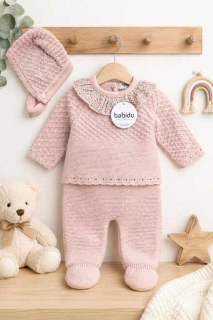 Conjunto polaina cuello volante