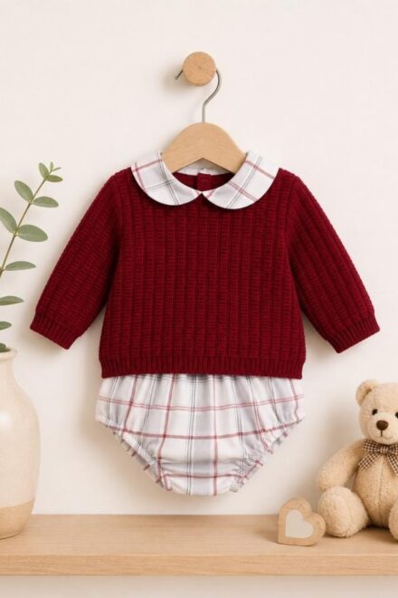 Conjunto braguita burdeos