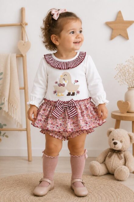 Conjunto braguita patitos