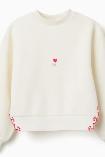 Sudadera detalles bordados